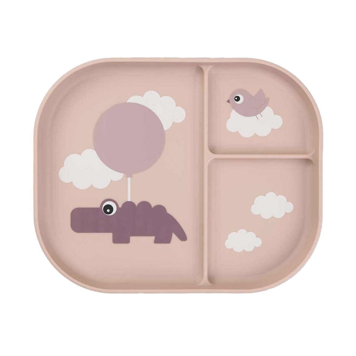 Piatto con Scomparti Foodie Happy Clouds Rosa – Done by Deer