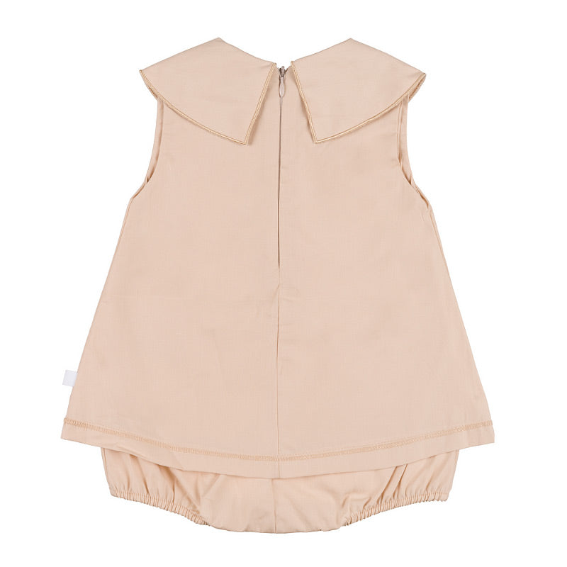 Abito body smanicato con colletto