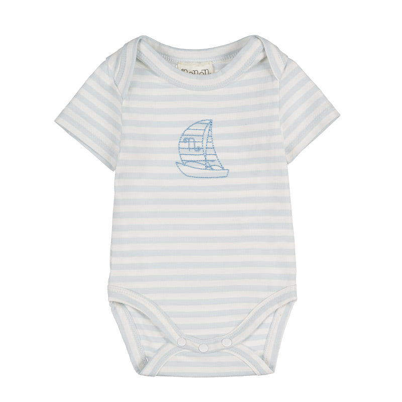Body azzurro a righe