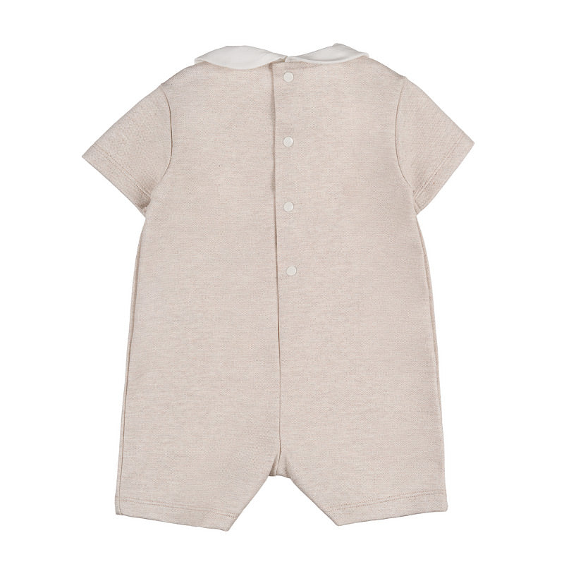 Pagliaccetto beige con pettorina