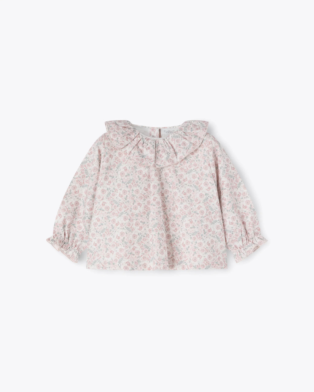 Camicia con fantasia a fiorellini rosa
