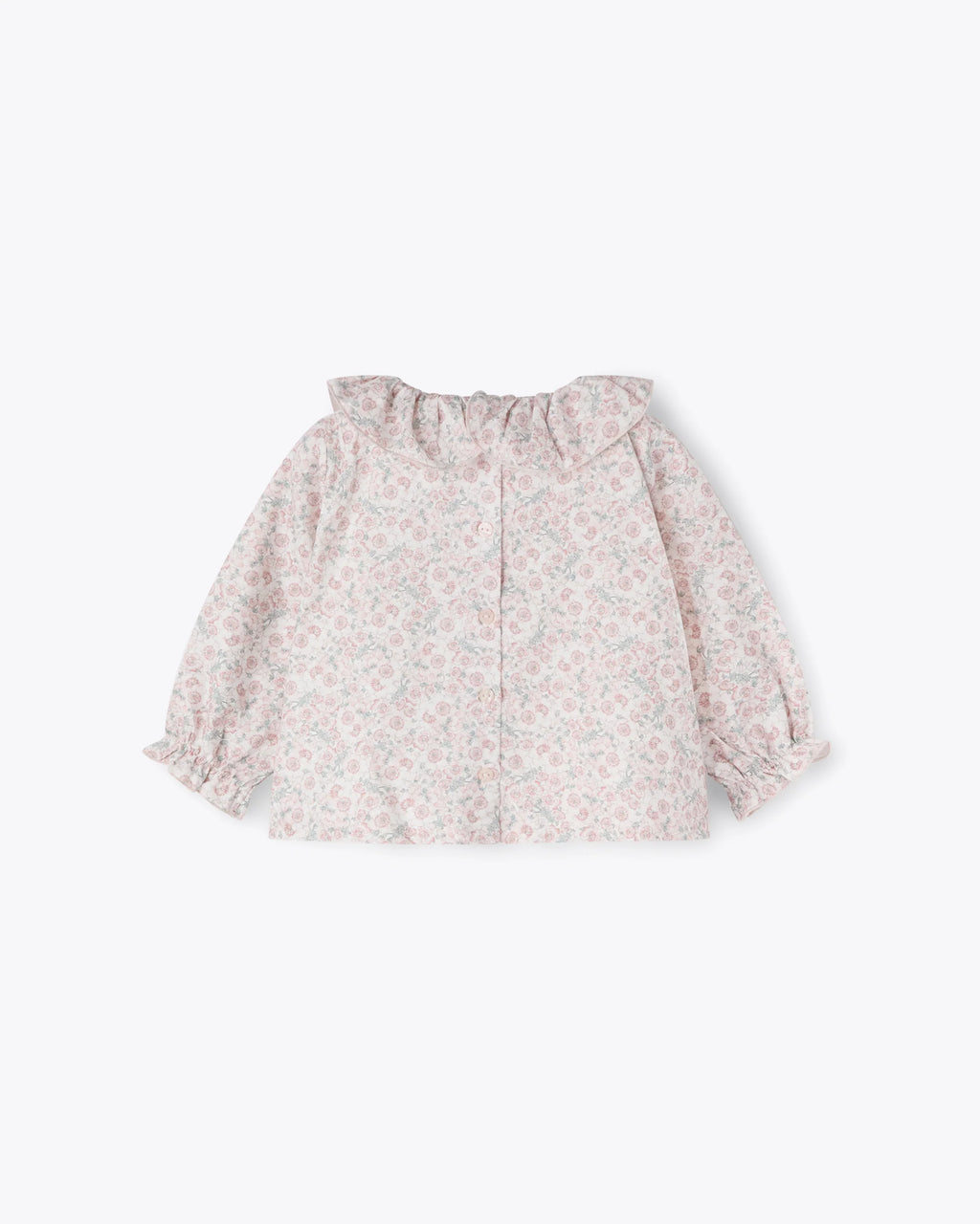 Camicia con fantasia a fiorellini rosa