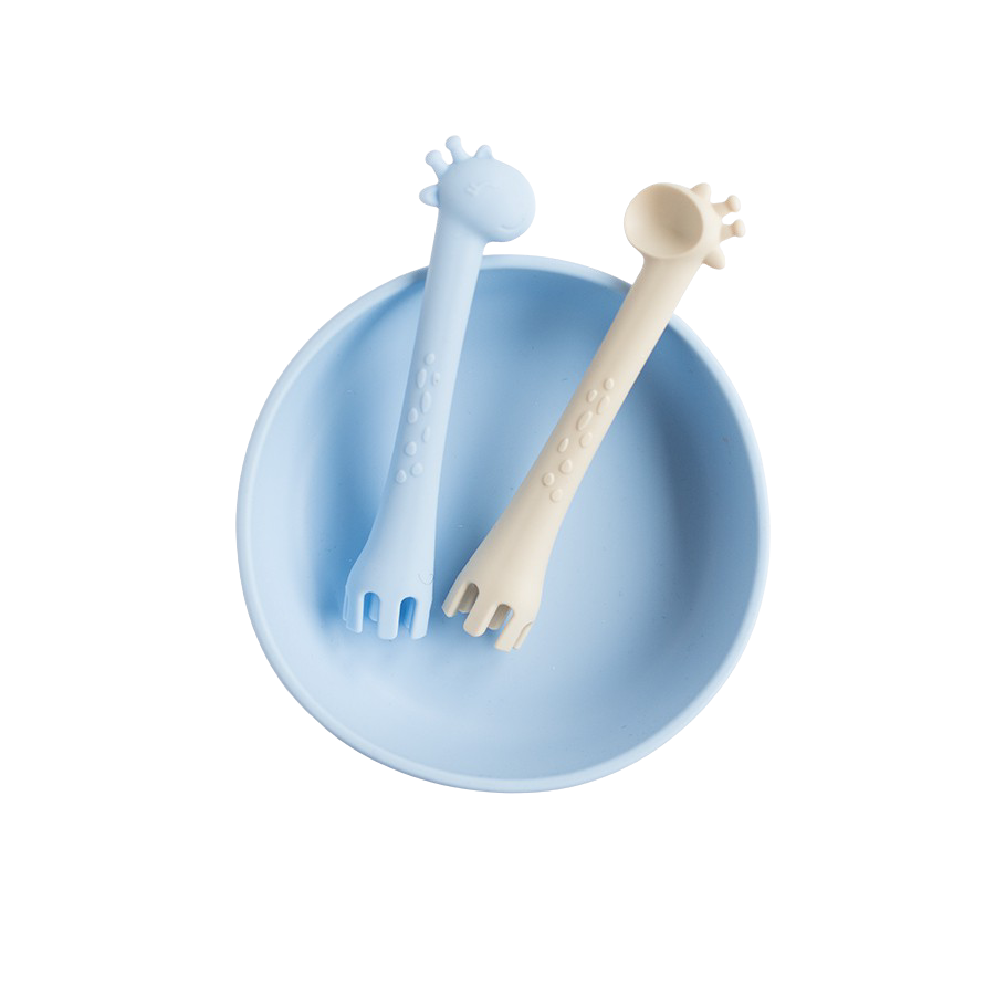 Set Pappa Blu – Ciotola in Silicone & Posate | Les Enfants