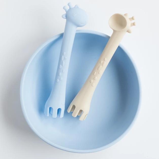 Set Pappa Blu – Ciotola in Silicone & Posate | Les Enfants