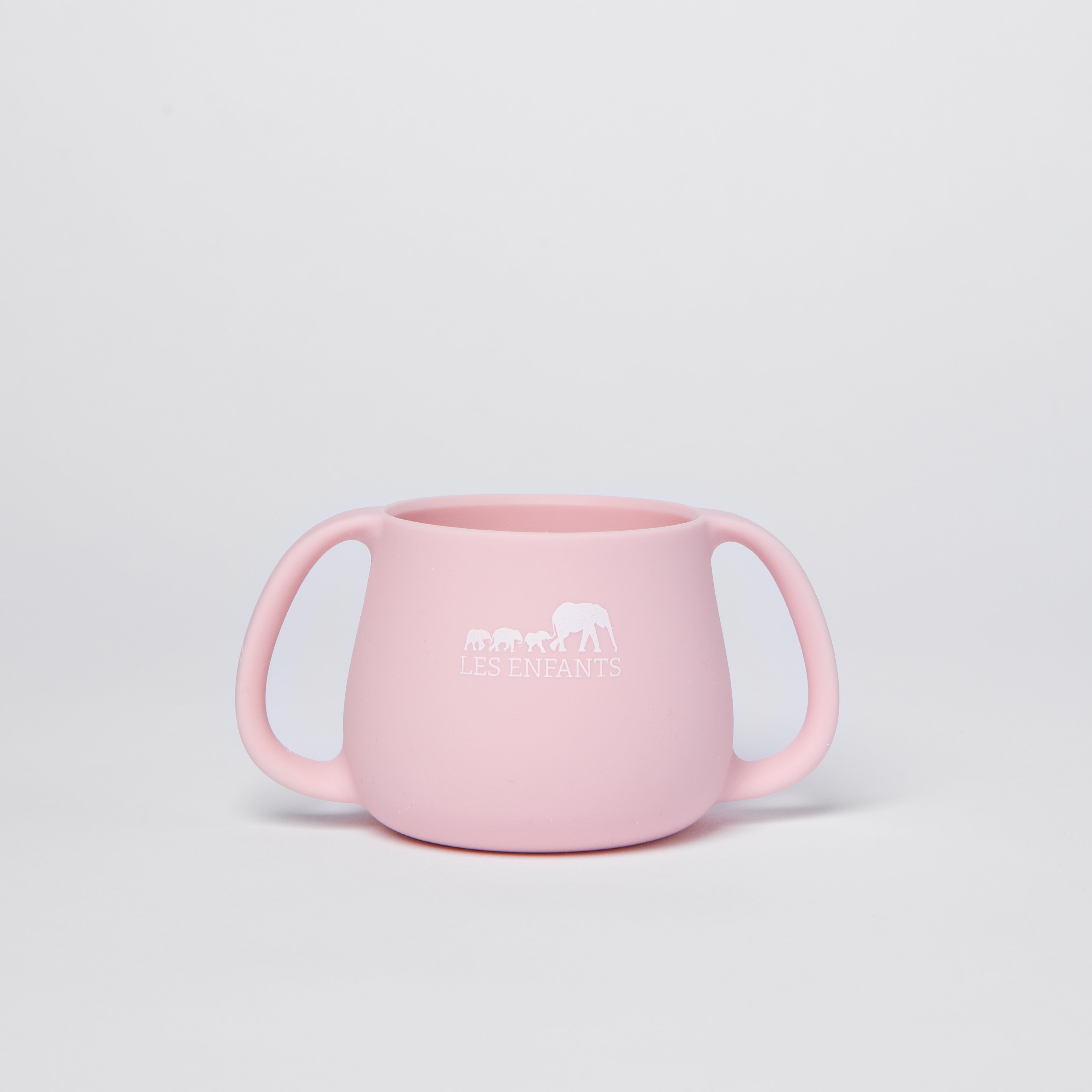 Set Pappa in Silicone Rosa – Bavaglino & Bicchiere | Les Enfants