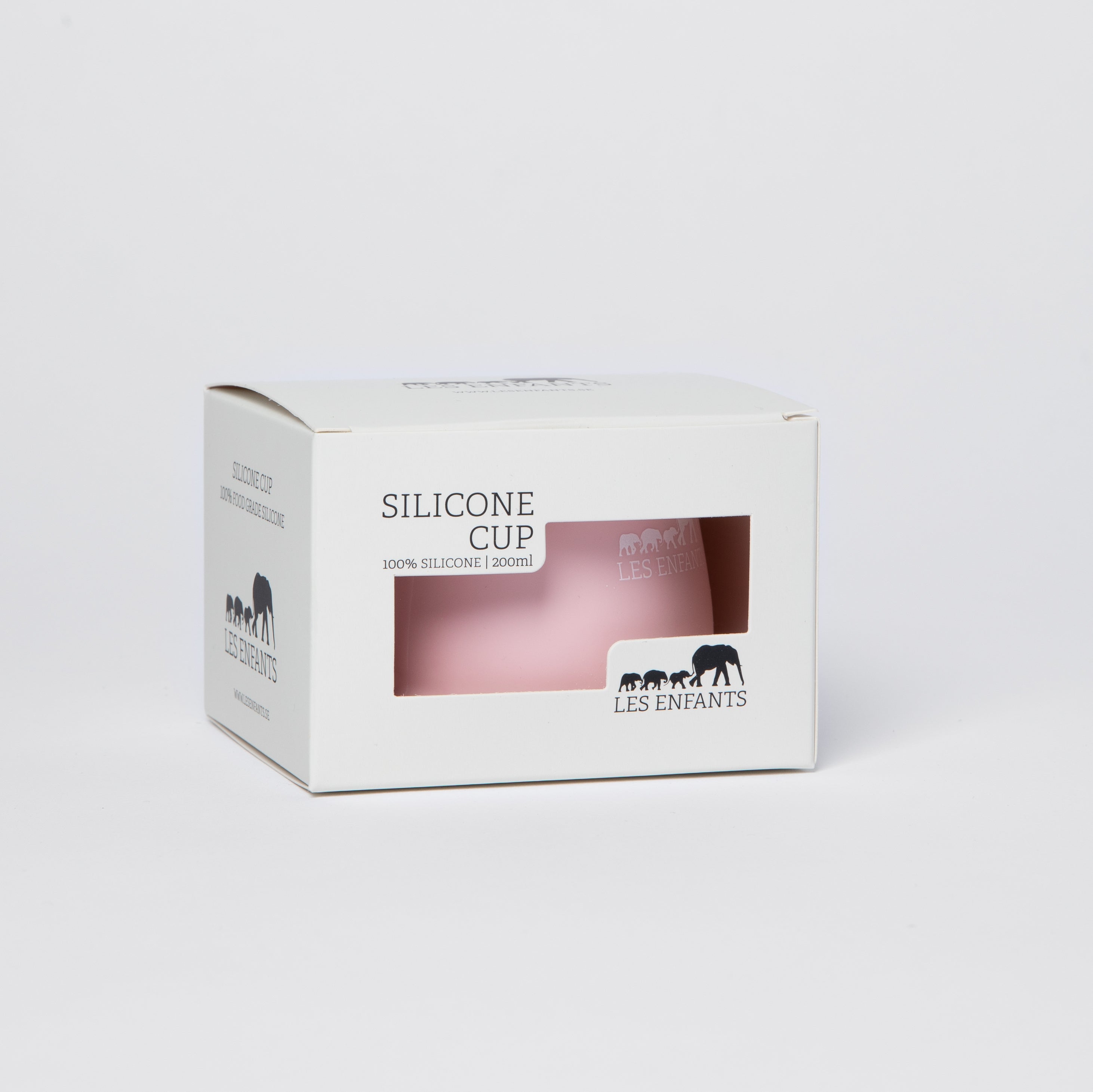 Set Pappa in Silicone Rosa – Bavaglino & Bicchiere | Les Enfants